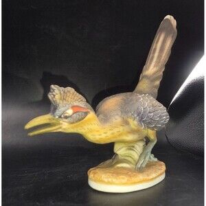 Vintage Lefton Porcelain Hand Painted Roadrunner Bird Figurine KW3209